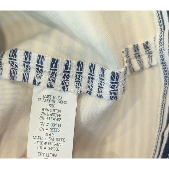 Theory Blue and White Striped Sleeveless Dress Size Small - Picture 5 of 6